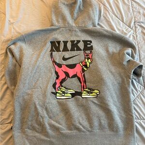 Nike SB Pink Dog Heather Gray Hoodie